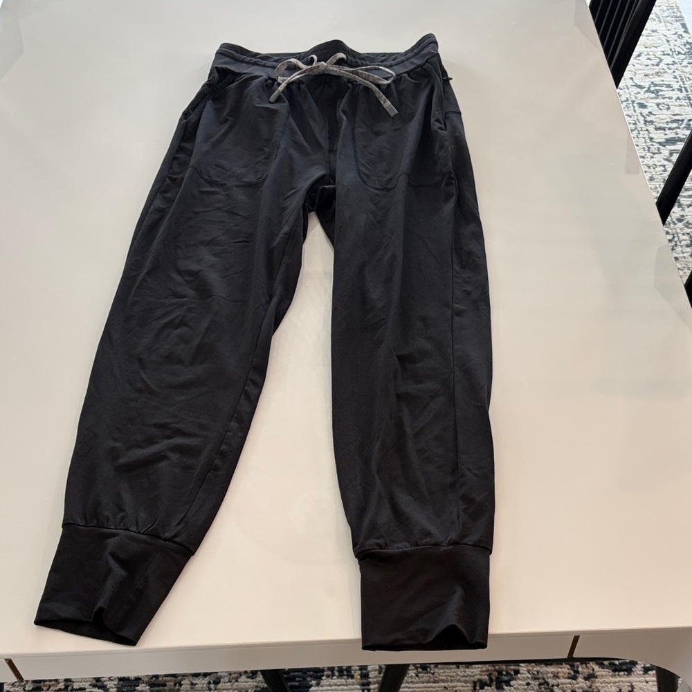 Varley Black Women's Track Joggers with Drawstring Waist
